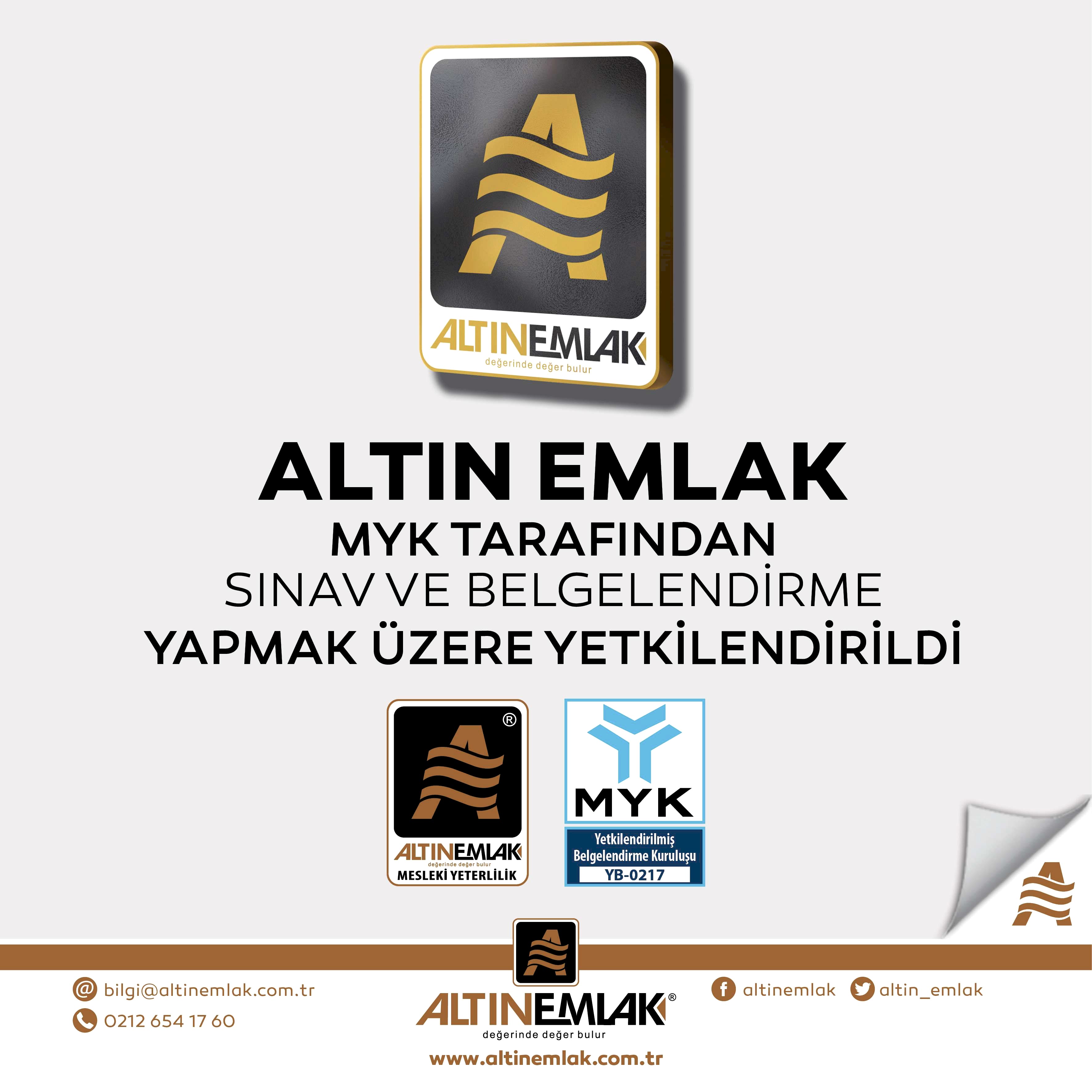 Altın Emlak Yetkilendirilmiş Belgelendirme Kuruluşu Oldu
