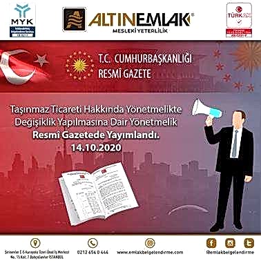 Taşınmaz Ticareti Hakkında Yönetmelik Değişti